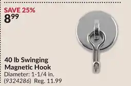 Princess Auto 40 lb Swinging Magnetic Hook offer