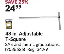 Princess Auto 48 in. Adjustable T-Square offer