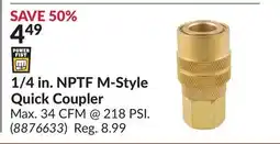 Princess Auto 1/4 in. NPTF M-Style Quick Coupler offer