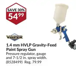 Princess Auto VAPER 1.4 mm HVLP Gravity-Feed Paint Spray Gun offer