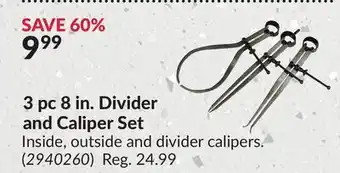 Princess Auto 3 pc 8 in. Divider and Caliper Set offer
