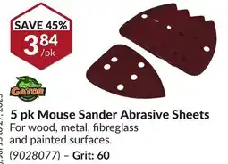 Princess Auto 5 pk Mouse Sander Abrasive Sheets - Grit: 60 offer