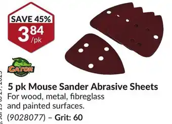 Princess Auto 5 pk Mouse Sander Abrasive Sheets - Grit: 60 offer