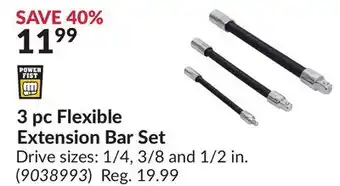 Princess Auto 3 pc Flexible Extension Bar Set offer