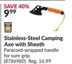 Princess Auto Power Fist Stainless-Steel Camping Axe with Sheath offer