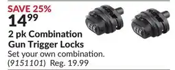 Princess Auto 2 pk Combination Gun Trigger Locks offer