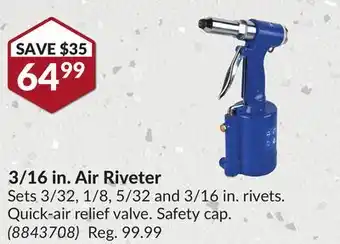 Princess Auto Power Fist 3/16 in. Air Riveter offer