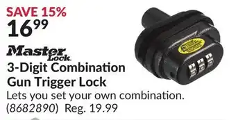 Princess Auto 3-Digit Combination Gun Trigger Lock offer