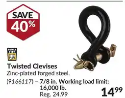 Princess Auto Twisted Clevises offer