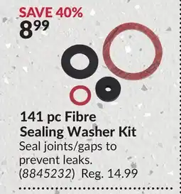 Princess Auto 141 pc Fibre Sealing Washer Kit offer