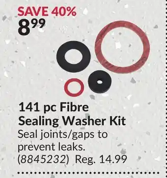 Princess Auto 141 pc Fibre Sealing Washer Kit offer