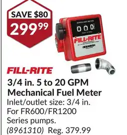 Princess Auto 3/4 in. 5 to 20 GPM Mechanical Fuel Meter offer