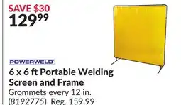 Princess Auto 6 x 6 ftPortable Welding Screen and Frame offer