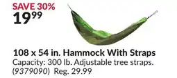 Princess Auto 108 x 54 in. Hammock With Straps offer