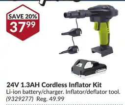 Princess Auto 24V 1.3AH Cordless Inflator Kit offer