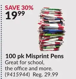 Princess Auto 100 pk Misprint Pens offer