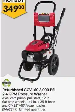 Princess Auto Refurbished GCV160 3,000 PSI 2.4 GPM Pressure Washer offer