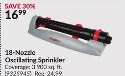 Princess Auto 18-Nozzle Oscillating Sprinkler offer