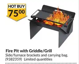 Princess Auto Fire Pit with Griddle/Grill offer