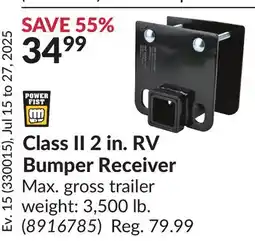 Princess Auto Class II 2 in. RV Bumper Receiver offer