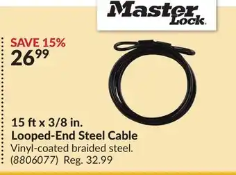 Princess Auto 15 ftx 3/8 in. Looped-End Steel Cable offer