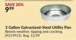 Princess Auto 3 Gallon Galvanized-Steel Utility Pan offer