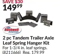 Princess Auto 2 pc Tandem Trailer Axle Leaf Spring Hanger Kit offer