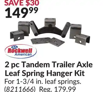 Princess Auto 2 pc Tandem Trailer Axle Leaf Spring Hanger Kit offer