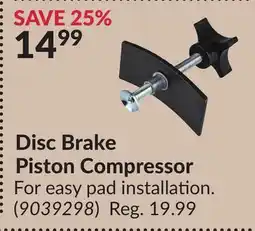 Princess Auto Disc Brake Piston Compressor offer