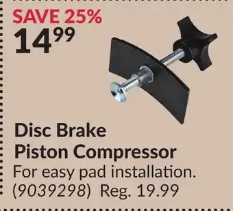 Princess Auto Disc Brake Piston Compressor offer