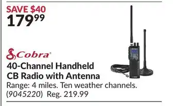 Princess Auto 40-Channel Handheld CB Radio with Antenna offer