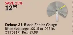 Princess Auto Deluxe 31-Blade Feeler Gauge offer