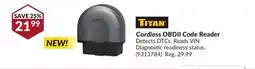 Princess Auto Cordless OBDII Code Reader offer