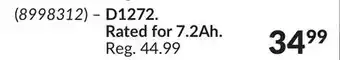 Princess Auto SLA Batteries – D1272. Rated for 7.2Ah offer
