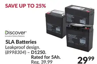 Princess Auto SLA Batteries offer