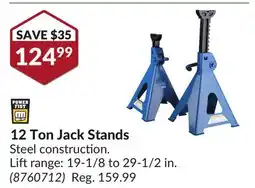 Princess Auto 12 Ton Jack Stands offer