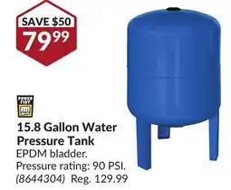 Princess Auto 15.8 Gallon Water Pressure Tank offer