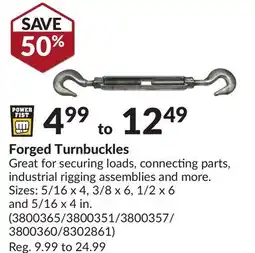 Princess Auto Forged Turnbuckles offer