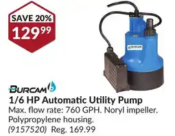 Princess Auto 1/6 HP Automatic Utility Pump offer