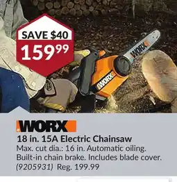 Princess Auto 18 in. 15A Electric Chainsaw offer