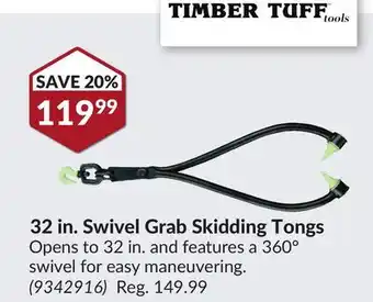 Princess Auto 32 in. Swivel Grab Skidding Tongs offer