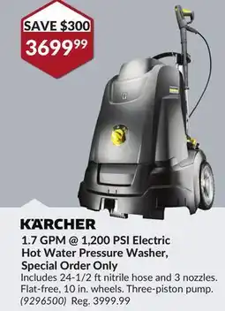 Princess Auto 1.7 GPM @ 1,200 PSI Electric Hot Water Pressure Washer, Special Order Only offer