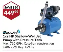 Princess Auto 1/2 HP Shallow-Well Jet Pump with Pressure Tank offer