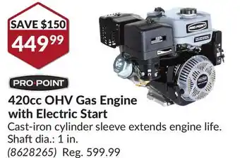 Princess Auto 420cc OHV Gas Engine with Electric Start offer