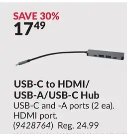 Princess Auto USB-C to HDMI/ USB-A/USB-C Hub offer