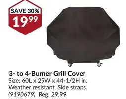 Princess Auto 3- to 4-Burner Grill Cover offer