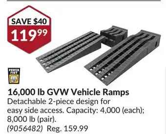 Princess Auto 16,000 lb GVW Vehicle Ramps offer