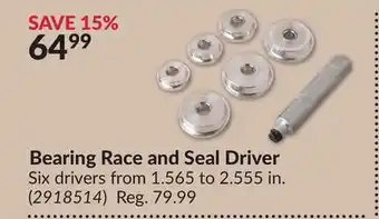 Princess Auto Bearing Race and Seal Driver offer