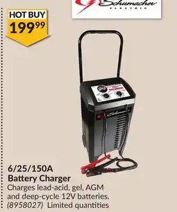 Princess Auto 6/25/150A Battery Charger offer