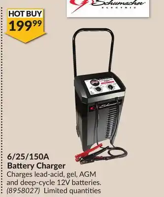 Princess Auto 6/25/150A Battery Charger offer